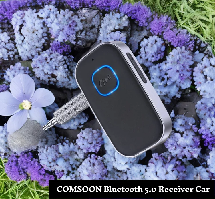 COMSOON Bluetooth 5.0 Receiver for Car Best Budget Auxiliary Port Bluetooth Adapter