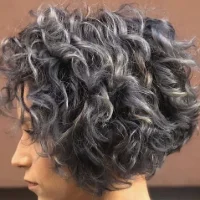 Layered Curly Bob – Soft and Natural