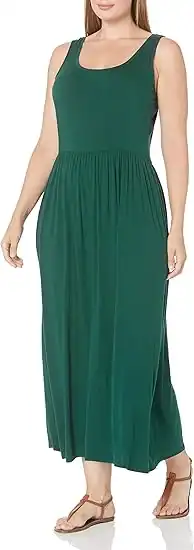 1. Amazon Essentials Tank Waisted Maxi Dress