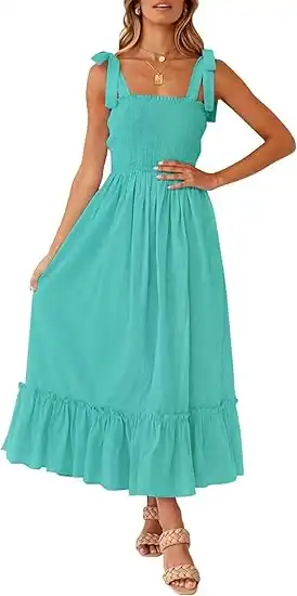 2. ZESICA Square Neck Maxi Dress