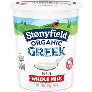 4. Stonyfield Organic Greek Whole Milk Plain Yogurt