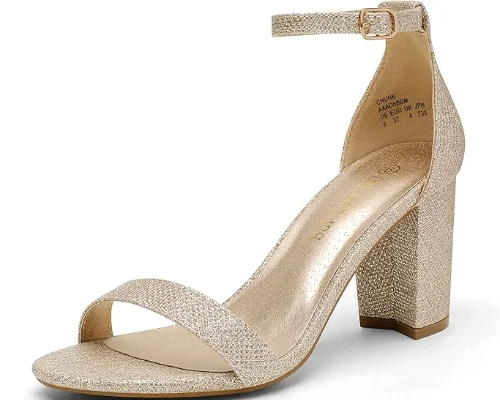 Dream Pairs Low Chunk Heel Pump Sandal