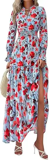 PRETTYGARDEN Floral Maxi Dress