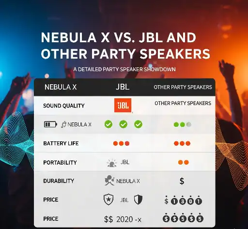 How the Nebula X Compares to JBL and Other Party Speakers