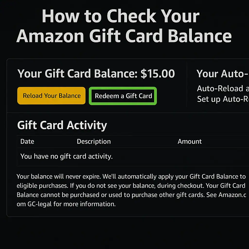 How to Check Your Amazon Gift Card Balance