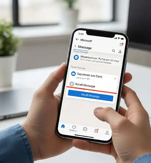 Recall Message Outlook App iPhone and Mobile