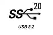 USB 20 Gbps Symbol (USB 3.2 Gen 2x2)