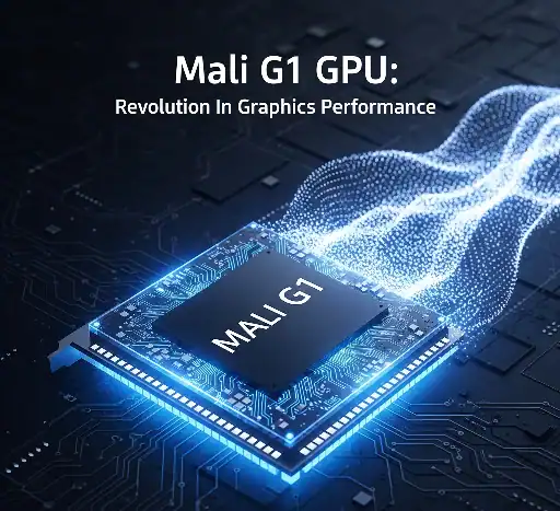 Mali G1 GPU chip highlighting high-performance graphics processing technology for gaming and professional applications.
