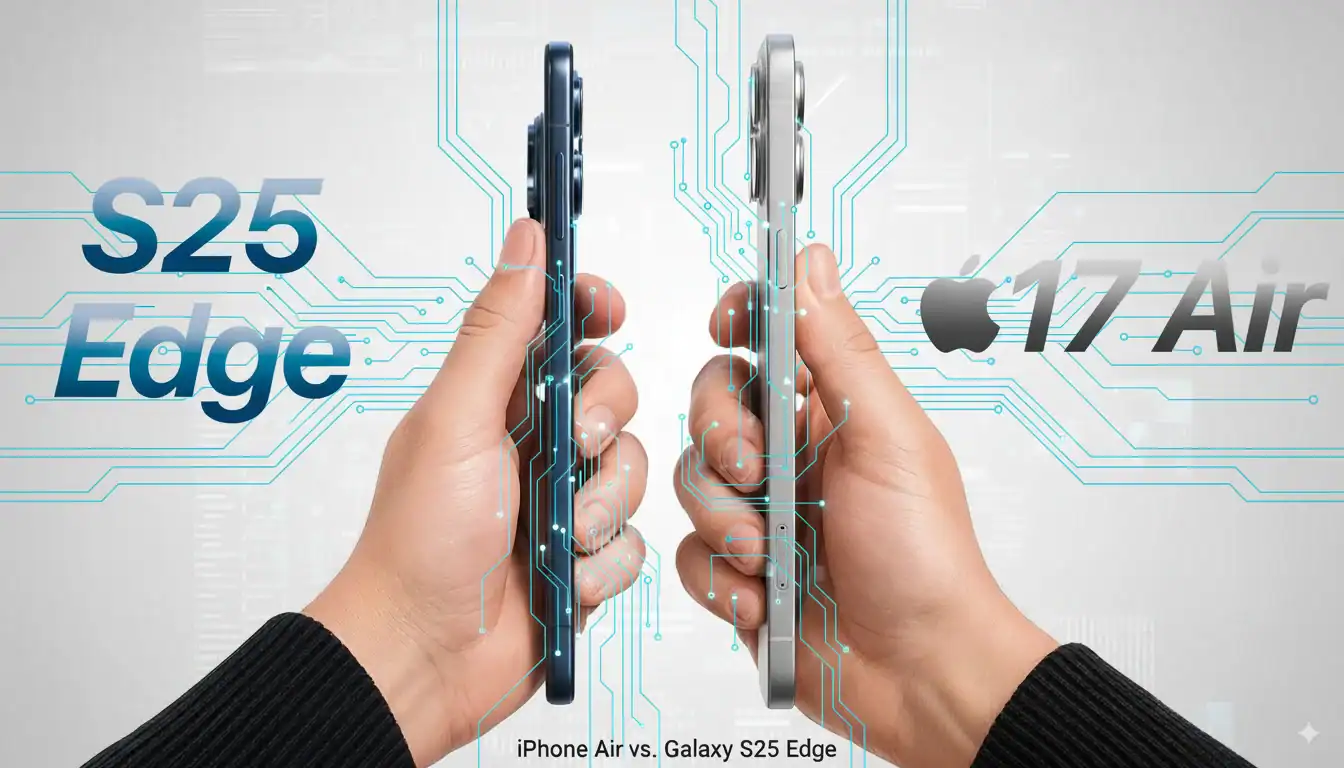 Advanced smartphone comparison between Apple iPhone 17 Air and Samsung Galaxy S25 Edge, highlighting innovative features, sleek design, and cutting-edge technology in mobile devices.