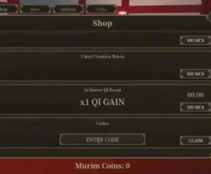 How to Use Codes in Murim Cultivation