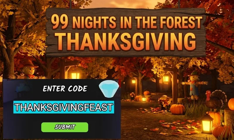99 Nights in the Forest Thanksgiving Event (Complete List of All Tasks and Rewards)