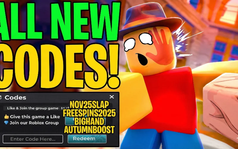 Roblox Slap Codes November 2025: Free Spins Guide