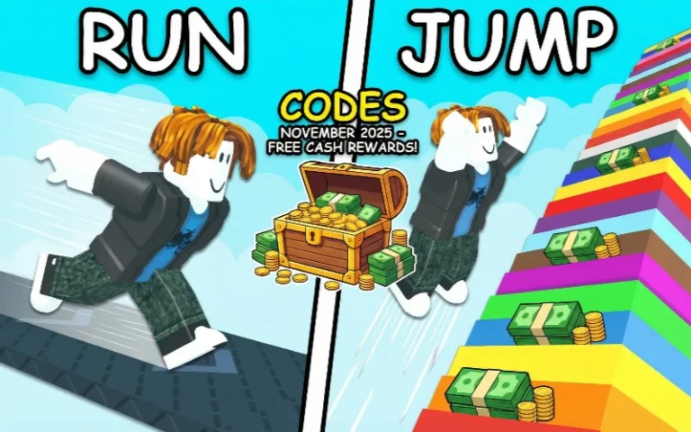 Run and Jump Codes November 2025 - Free Cash Rewards
