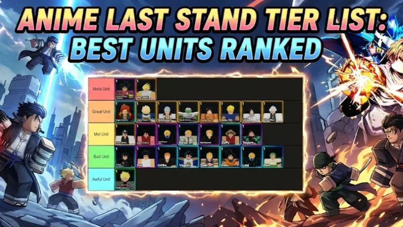 Anime Last Stand Tier List: Best Units Ranked (Meta 2025)