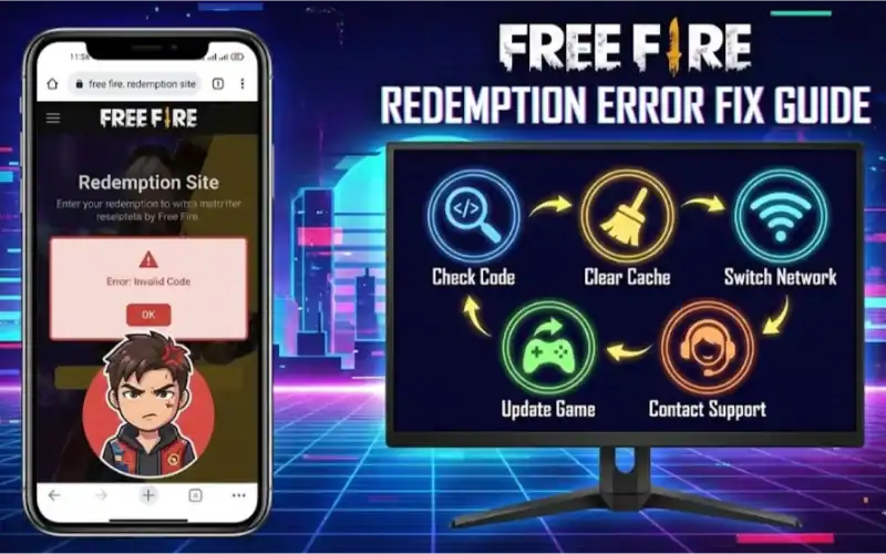 Free Fire Redemption Error Fix: 5 Ways to Solve “Invalid Code” & Claim Rewards (2025)