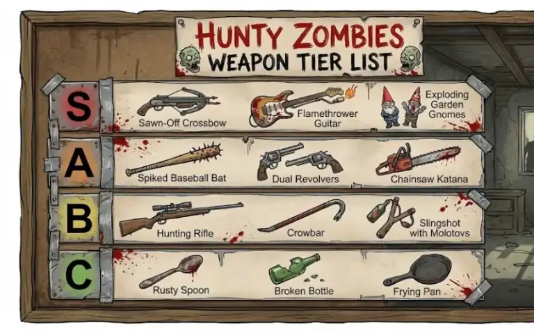 Sawn-off crossbow, flamethrower guitar, exploding garden gnomes - brutal zombie weapon tier list for hunting zombies and survival strategies.