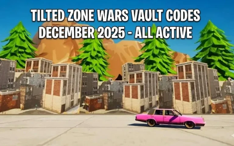 Tilted Zone Wars Vault Codes December 2025