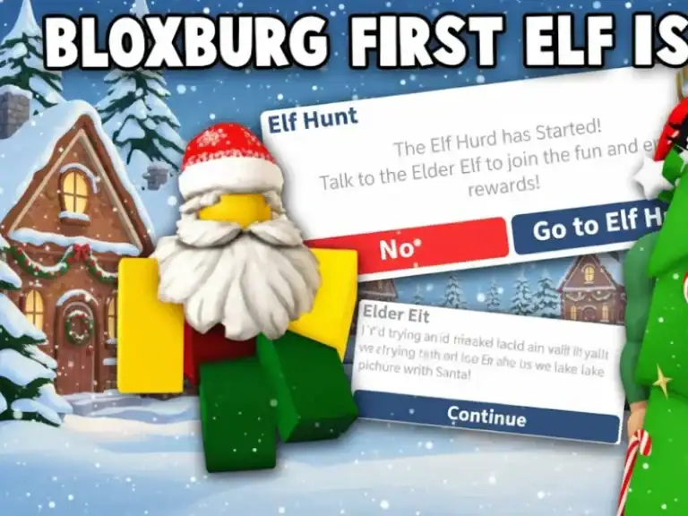 Santa LEGO figure with Christmas background and snowy scene promoting XYUltra's festive game features.