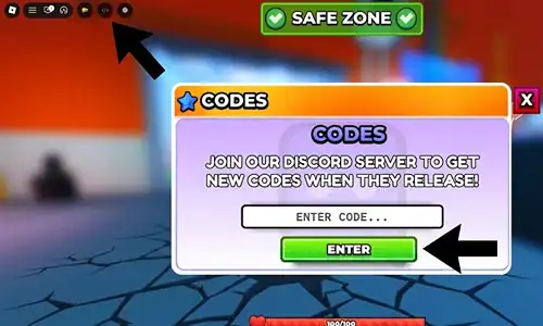 Power Simulator X codes redemption screen on Roblox